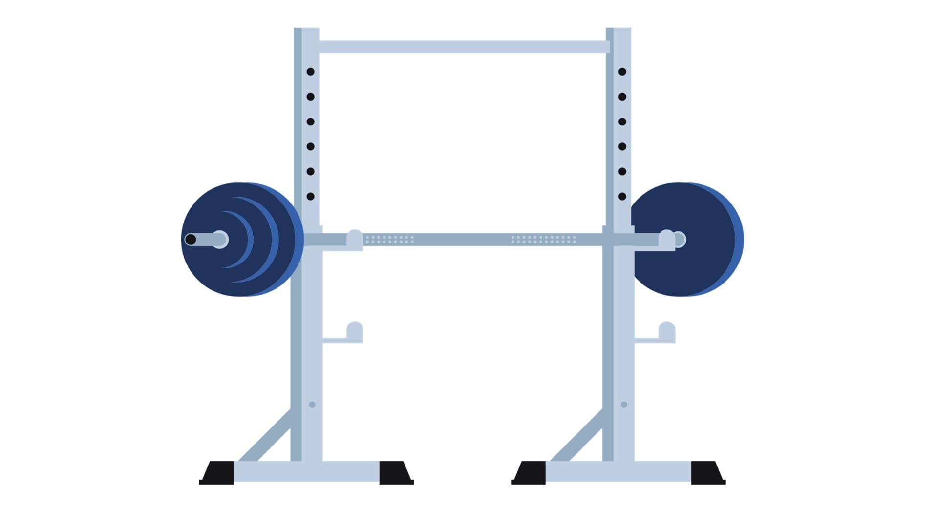 Contemporary Vector Neumorphism Squat Rack
