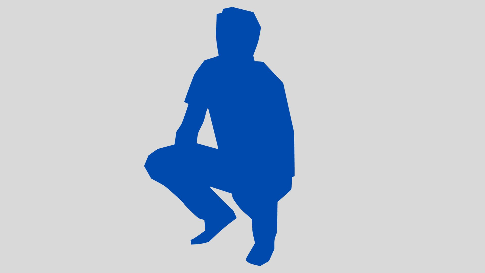 Man Squatting Illustration