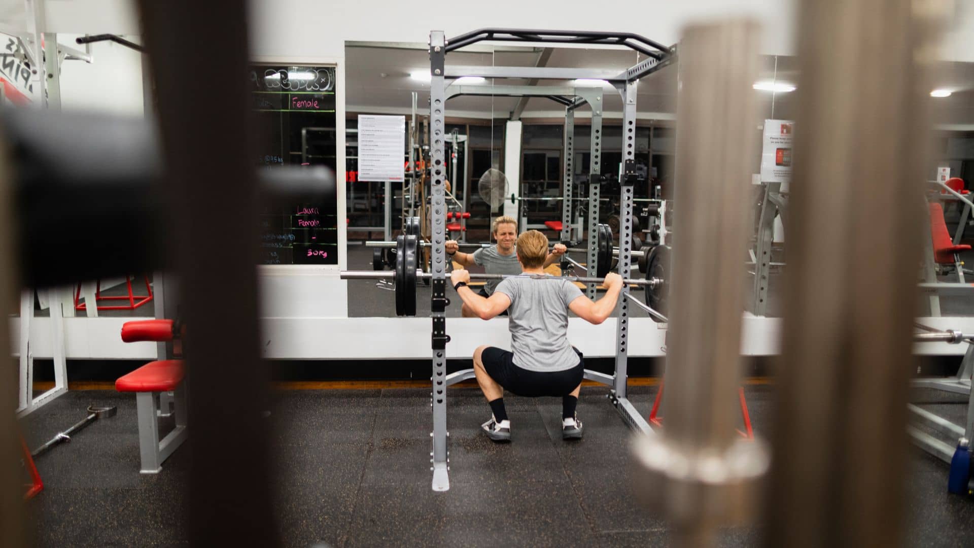 MALE Doing Squats